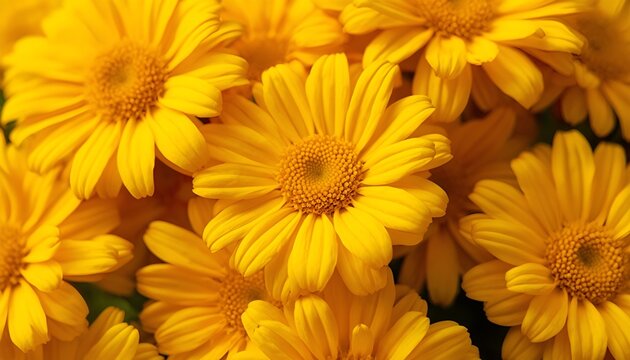 Vibrant Yellow Calendula Flowers Isolated on Transparent PNG Background with Detailed Petals and Golden Centers for Botanical Design