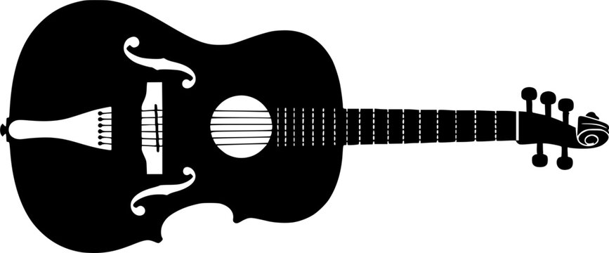 Guitar Silhouette Icons &ndash; String Instrument Music Vector Bundle
