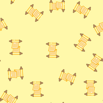 torah scroll jewish vector seamless pattern torah scroll jewish sign illustration