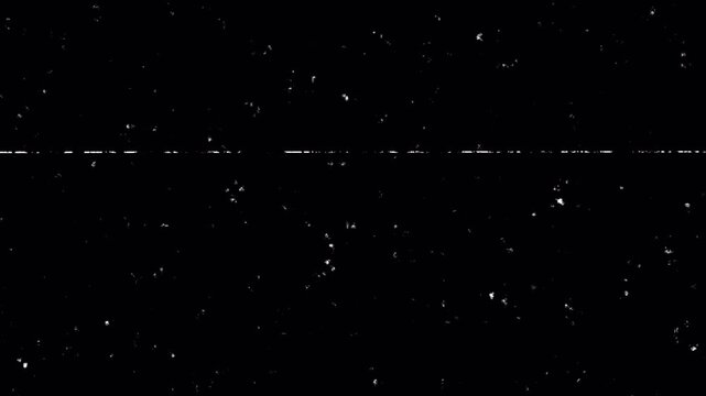 Old film tape defects 4K video noise and artifacts overlay. Vintage old film tape defects with heavy grain and scratches. alpha channel.