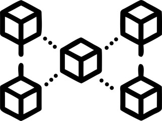 Fototapeta premium blockchain nodes icon consisting of multiple styles. vector illustration