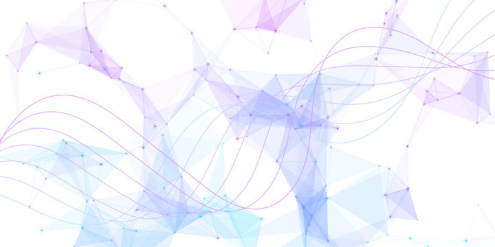 Abstract white, blue digital technology futuristic communication high tech concept background.  Digital technology and big data analysis background. Structure molecule and communication. Big Genomic D