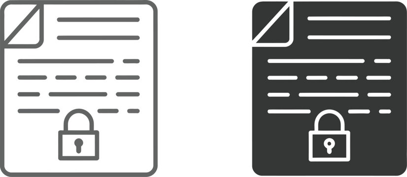 Data security illustration featuring file folders with padlocks in flat vector design for document protection, cybersecurity, and secure data management.
