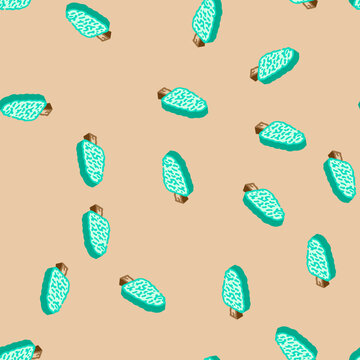 kauri tree jungle amazon isometric seamless pattern. kauri tree jungle amazon sign illustration