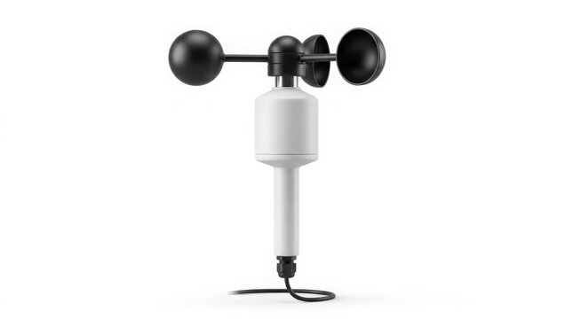 High Definition Professional Anemometer Wind Speed Sensor Upr Essential Hardware Studio Product Isolated On Solid