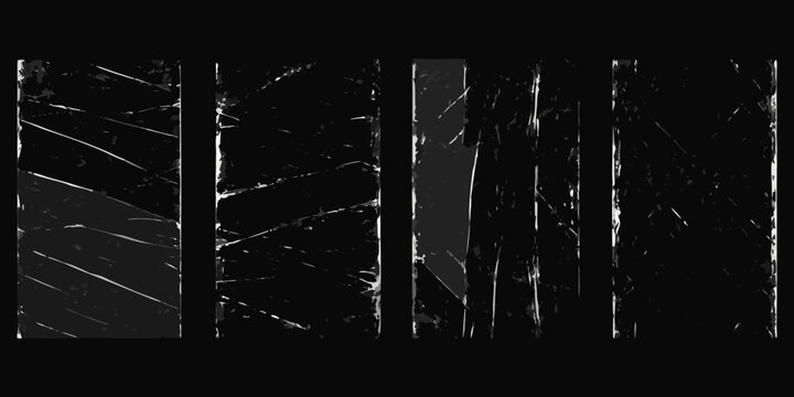 Distressed scratch textures with white lines on dark background