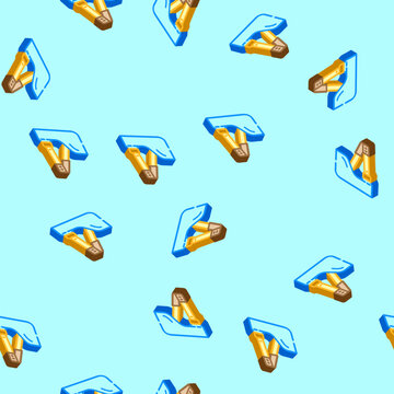 medical sling fracture injury isometric seamless pattern. medical sling fracture injury sign illustration