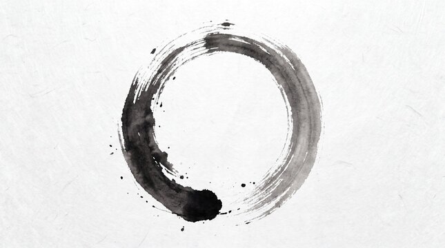 Traditional Japanese Enso Zen Circle Artwork