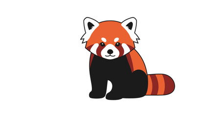 Cute red panda sitting and looking forward © riya