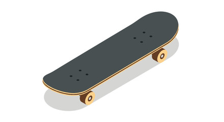 Isometric skateboard with black grip tape © riya