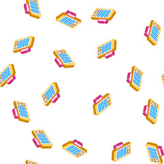 Fototapeta premium hotel building isometric seamless pattern. hotel building sign illustration