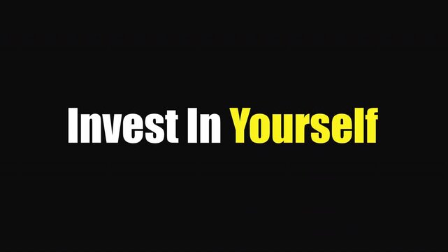 Invest In Yourself Kinetic Typography Animation