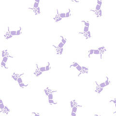 Obraz premium lion animal glyph vector seamless pattern. lion animal signthin illustration