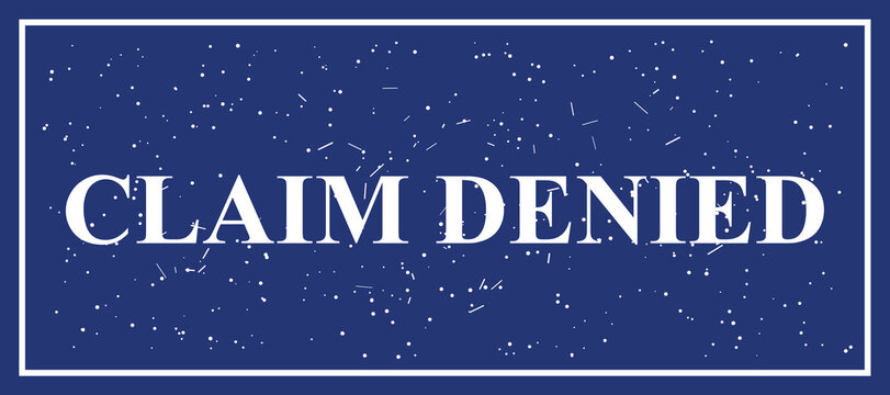 Claim denied rubber stamp style text design for official documents