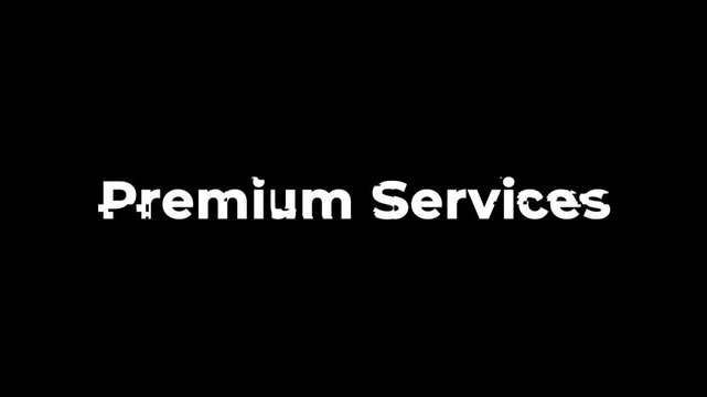 Minimalist Digital Glitch Text Logo Animation With Clean White Capital Letters and Random Static Interference Glitches on Plain Black Background