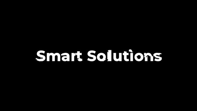 Minimalist Digital Glitch Text Logo Animation With Clean White Capital Letters and Random Static Interference Glitches on Plain Black Background