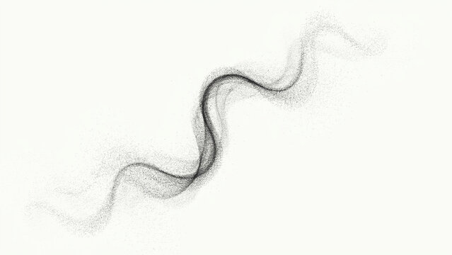 Abstract wispy smoke trail flowing in soft white studio light representing ephemeral movement and delicate form