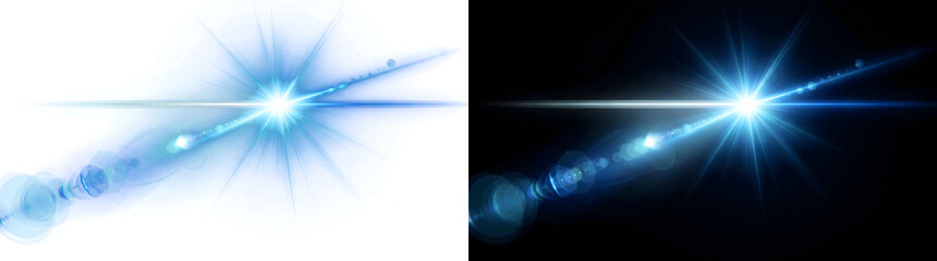 Naklejka premium blue_star_lens_flare_light_294.png