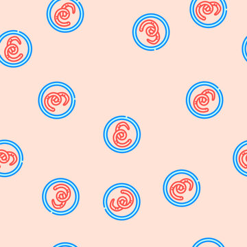 helminth worm parasite vector seamless pattern helminth worm parasite sign illustration