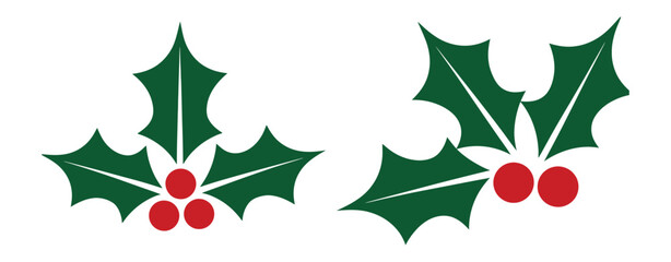 Holly berry Christmas border illustrating holly leaves, mistletoe, wreath, decorative frame corners, gift tags, greeting card, and festive banner elements in clean vector style for seasonal decoration © MD. ARIF ISLAM