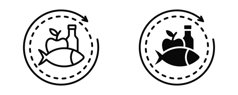 Sustainable Logistics Icon sheet Line Glyph style collection