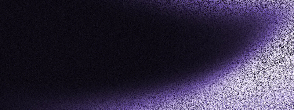 Abstract purple grainy background, vibrant shape glowing gradient black noise background, web page header for backdrop poster design