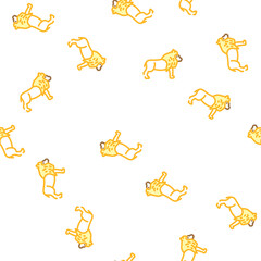 Obraz premium lion animal vector seamless pattern lion animal sign illustration
