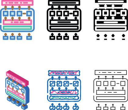bert bidirectional encoder representations transformers color icon vector. bert bidirectional encoder representations transformers sign. multistyle isolated symbol illustration