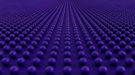 Obraz premium Vibrant purple orbs arranged on a glowing grid pattern spheres