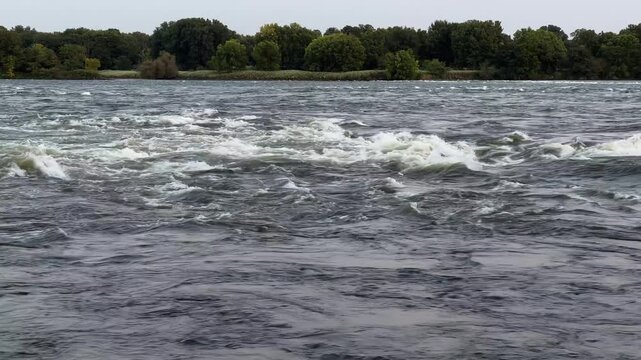 Lachine Rapids on the St. Lawrence River at LaSalle, Quebec