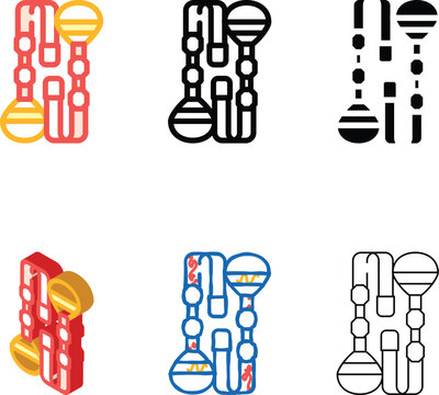 trx hinges gym equipment color icon series vector. trx hinges gym equipment sign. isolated symbol illustration