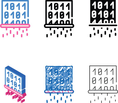 data deletion color icon vector. data deletion sign. isolated symbol illustration designs