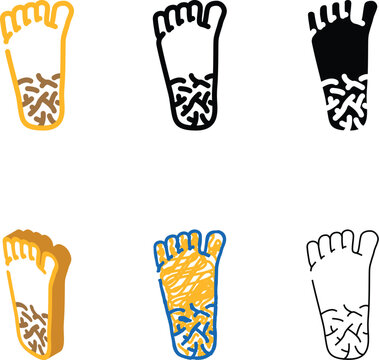 cracked heels color icon vector. cracked heels modern sign. isolated symbol illustration