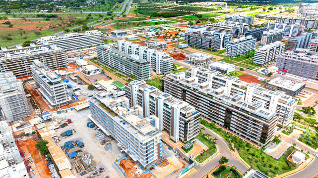 High-end luxury residential buildings for high-net-worth individuals, currently in the final stages of construction, at SQSW 500. Southwest Neighboorhood, Bras&iacute;lia, Brazil, 2025