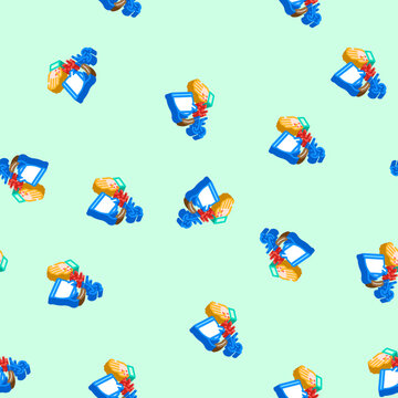 scald household injury accident isometric seamless pattern. scald household injury accident sign illustration