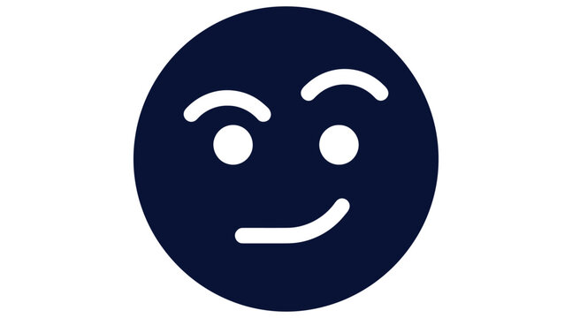 Sarcastic face raised eyebrow skeptical icon