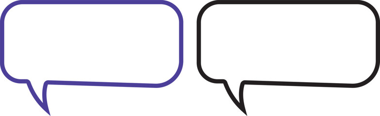 Fototapeta premium Doodle speech bubble icon set collection group with comic chat dialog message balloons, thought cloud, caption frame, text box, communication symbols isolated on transparent background