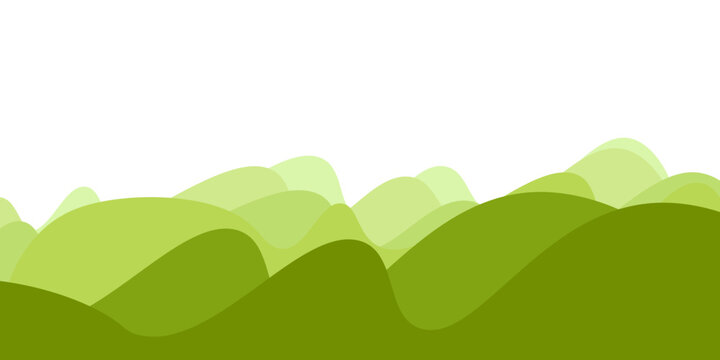 Green Rolling Hills Landscape Background Vector