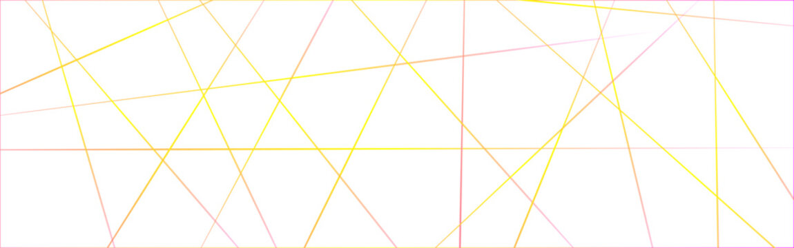 Minimal Abstract Colorful Crossing Line Background on White with Geometric Pattern. Vibrant Intersecting Gradient Lines on White Modern Abstract Geometric Design.
