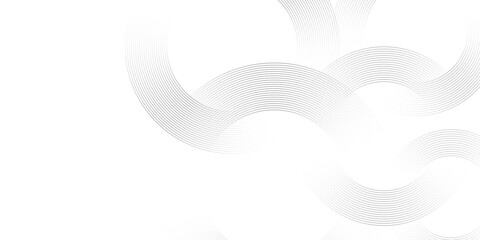 Fototapeta premium Modern circle lines pattern. Futuristic concept. Minimal geometric design. vector background pattern. circle background. Abstract gray and white background with dynamic circle. 