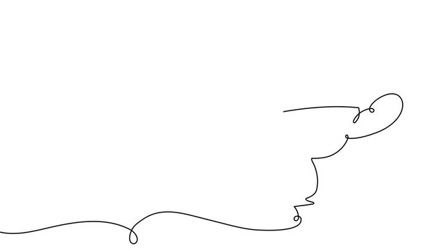 Winner trophy in continuous line art style. Single outline illustration of award cup. Minimalist one-line drawing perfect for competition, achievement, and celebration designs.