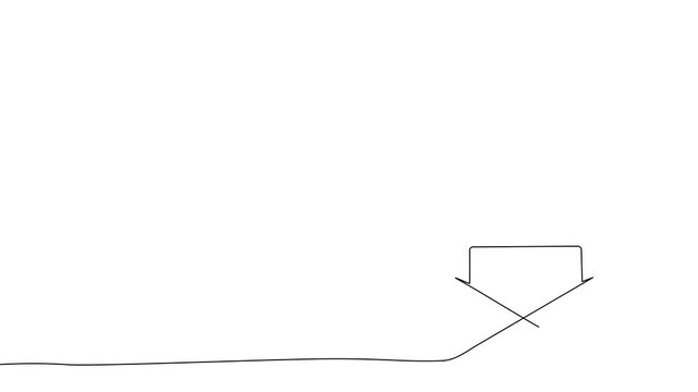 Single line art depicting envelope icon. Creative continuous drawing style for email newsletters, postal services, wedding invitations, and greeting card designs.