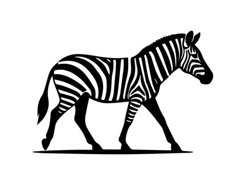 Zebra Silhouette Simple Animal Icon
