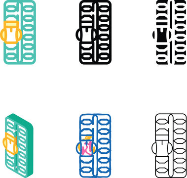 paracord bracelet color icon vector. paracord bracelet styles sign. isolated symbol illustration