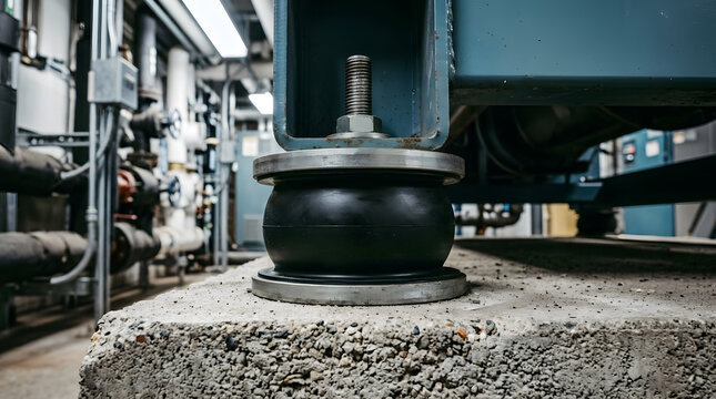 industrial vibration isolation mount | heavy duty anti-vibration rubber support | mechanical room equipment foundation | HVAC system shock absorber