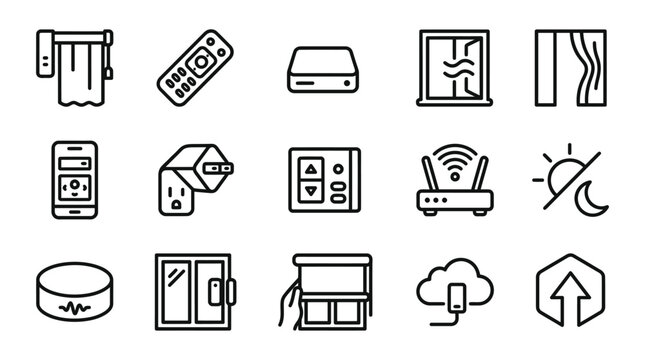 Smart Home Icons: Automation, Control, Connectivity, Devices, Technology Set