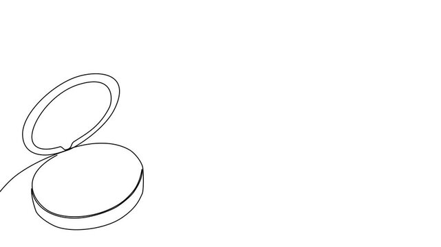 Continuous line compass illustration for adventure and travel concepts. Hand-drawn navigational icon with minimalist outline style perfect for journey maps and camping guides.