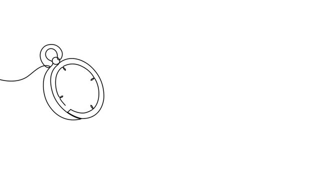Continuous line compass illustration for adventure and travel concepts. Hand-drawn navigational icon with minimalist outline style perfect for journey maps and camping guides.