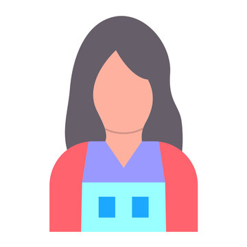 Lady Seller Vector Design Icon Style