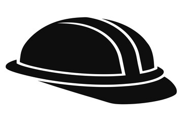 Fototapeta premium Vector illustration of a helmet, construction hard hat silhouette Vector